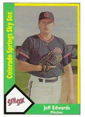 Edwards, Jeff / Colorado Springs Sky Sox | CMC #458 | Baseball Trading Card | 1990 | Pacific Coast League