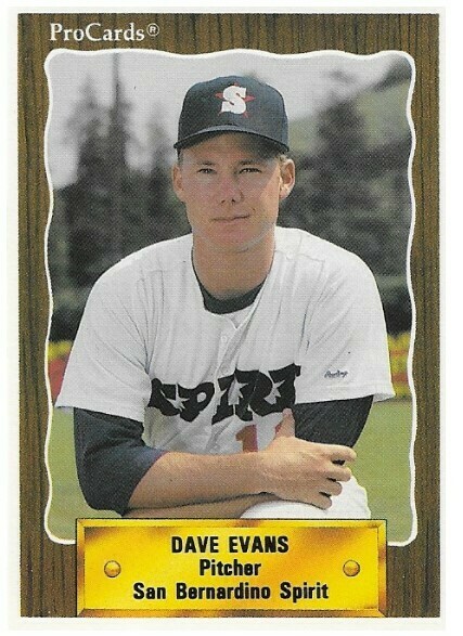Evans, Dave / San Bernardino Spirit | ProCards #2627 | Baseball Trading Card | 1990 | California League