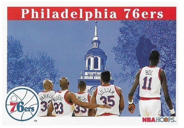 Philadelphia 76ers / Team Card | NBA Hoops #285 | Basketball Trading Card | 1992-93
