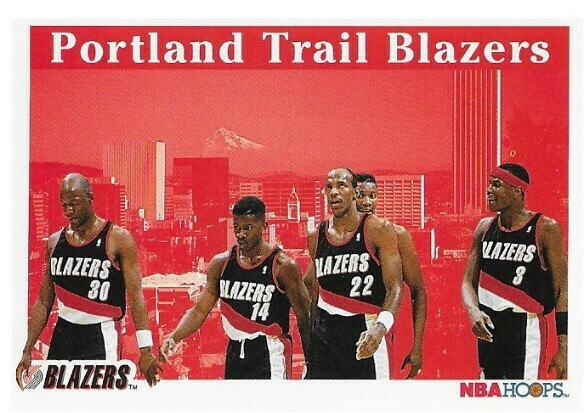 Portland Trail Blazers / Team Card | NBA Hoops #287 | Basketball Trading Card | 1992-93