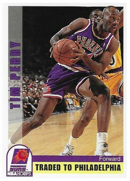Perry, Tim / Phoenix Suns | NBA Hoops #185 | Basketball Trading Card | 1992-93 | Traded to Philadelphia