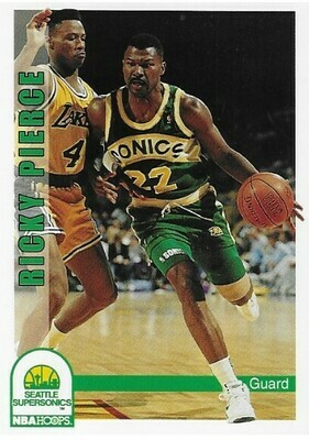 Pierce, Ricky / Seattle Supersonics | NBA Hoops #220 | Basketball Trading Card | 1992-93