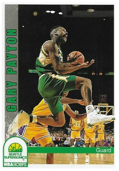 Payton, Gary / Seattle Supersonics | NBA Hoops #219 | Basketball Trading Card | 1992-93 | Hall of Famer