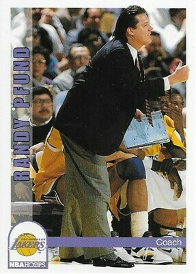 Pfund, Randy / Los Angeles Lakers | NBA Hoops #251 | Basketball Trading Card | 1992-93 | Rookie Card