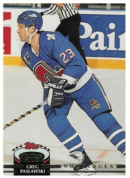 Paslawski, Greg / Quebec Nordiques | Stadium Club #275 | Hockey Trading Card | 1992-93