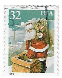 United States / 1995 | Santa at Chimney (32 Cents)