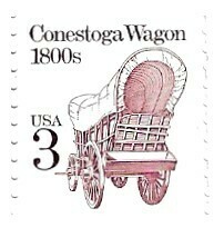 United States / 1988 / Conestoga Wagon 1800s (3 Cents)