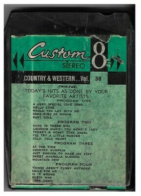 Uncredited Artists / Country + Western...Vol. 38 | Custom 8 38 | 1974