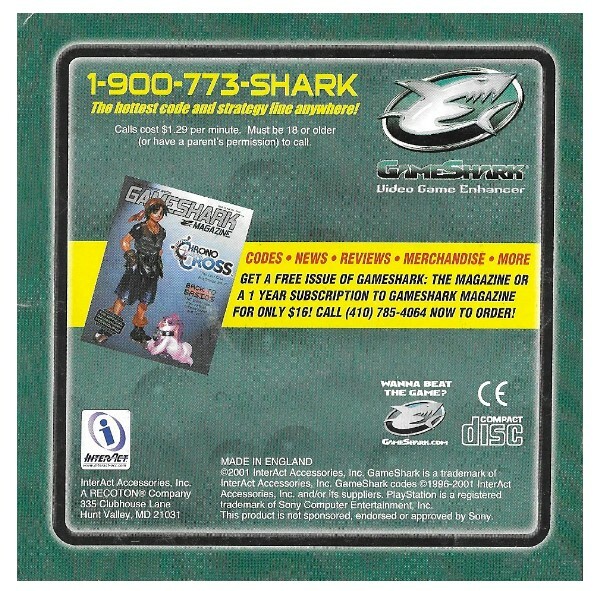  GameShark Video Game Enhancer [Playstation] : Playstation  Accessories: Video Games