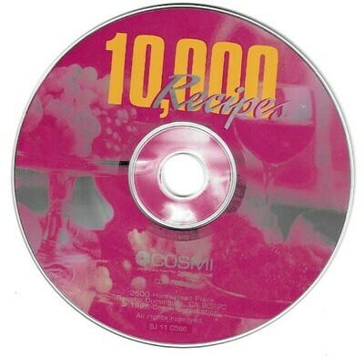 10,000 Recipes / Cosmi SJ-11 0596 | CD-Rom | 1996