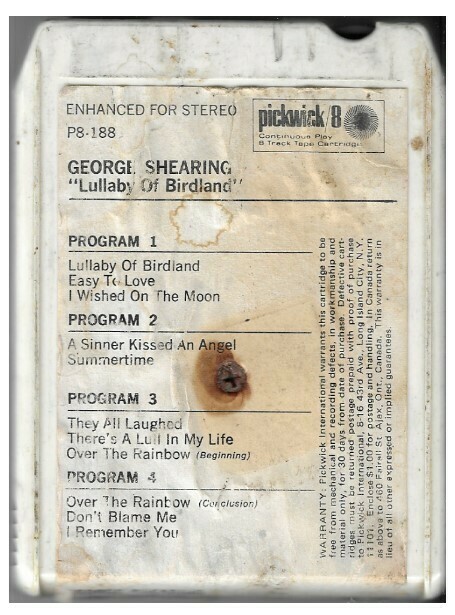 Shearing, George / Lullaby of Birdland | Pickwick P8-188