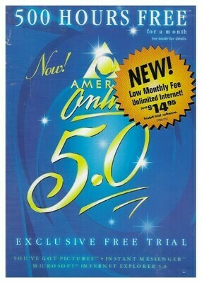 America Online / AOL Version 5.0 - Exclusive Free Trial | 1999