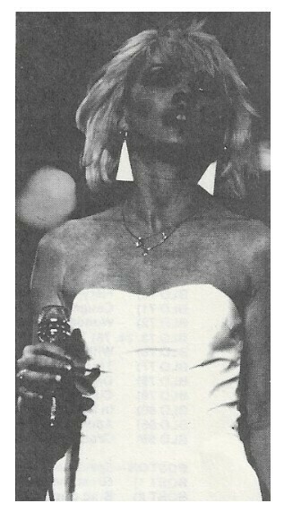 Blondie / Debbie Harry-On Stage-Holding Microphone-Low Cut Dress | Magazine Photo | 1970s