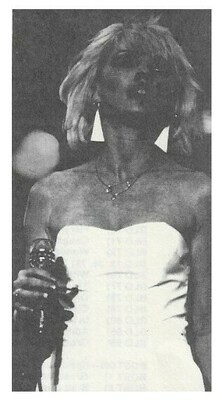 Blondie / Debbie Harry-On Stage-Holding Microphone-Low Cut Dress | Magazine Photo | 1970s