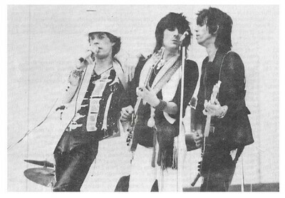 Rolling Stones, The / Mick, Ron, Keith On Stage (Mick On Left with Hat) | Magazine Photo | 1978 | Large Version