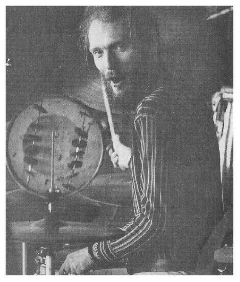 Cream / Ginger Baker-On Stage-Striped Shirt-Drums | Magazine Photo | 1960s