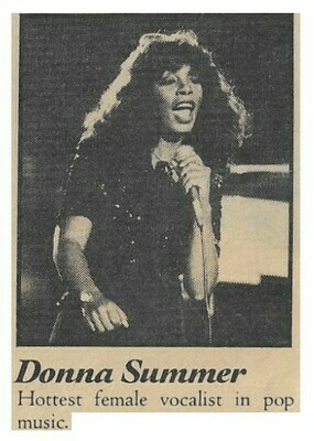Summer, Donna / Hottest Female Vocalist in Pop Music | Magazine Photo | April 1979