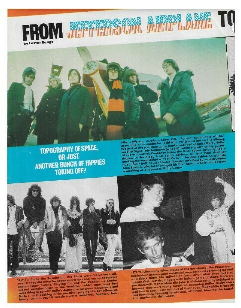 Jefferson Airplane / Topography of Space | Magazine Article with 5 Photos | May 1977 | Part 1