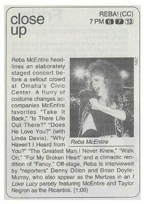 McEntire, Reba / Reba! Close Up | Magazine Article with Photo | 1994