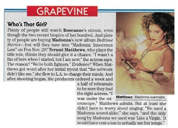 Matthews, Terumi / Who&#39;s That Girl? | Magazine Article with Photo | 1996
