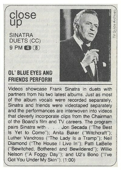Sinatra, Frank / Sinatra Duets | Magazine Article with Photo | 1994