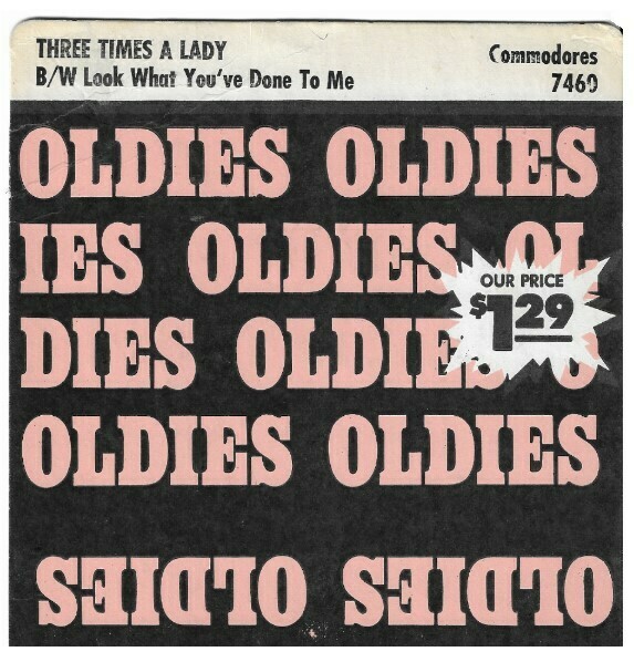 Commodores / Three Times a Lady | Oldies 7460 | Display Card