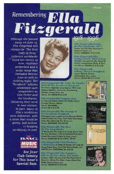 Fitzgerald, Ella / Remembering Ella Fitzgerald 1918-1996 | Magazine Ad | 1996