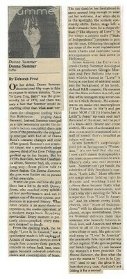Summer, Donna / Donna Summer | Magazine Review | November 1982