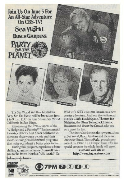 Belafonte, Shari / Party for the Planet | Magazine Ad | June 1996