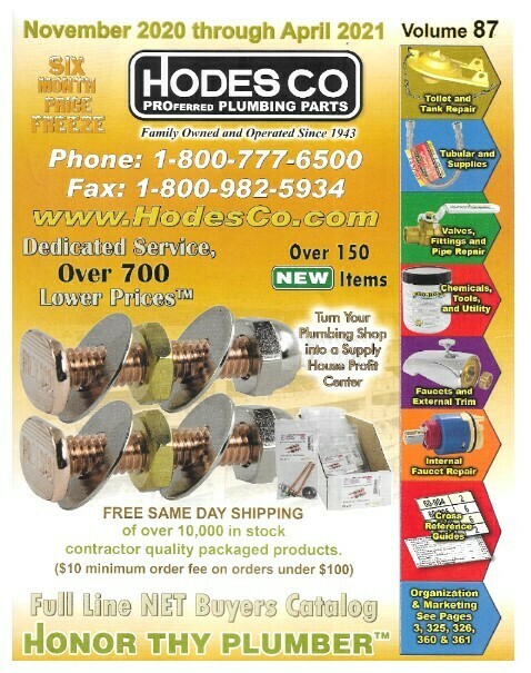 Hodes Co. / Full Line Net Buyers Catalog - Honor Thy Plumber | November 2020-April 2021 (Volume 87)