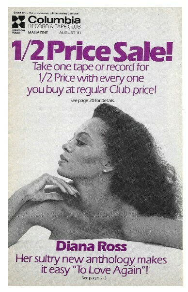 Columbia Record + Tape Club / Diana Ross | Catalog | August 1981