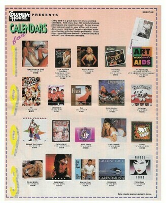 Columbia House / Calendars for 1993 / 1992