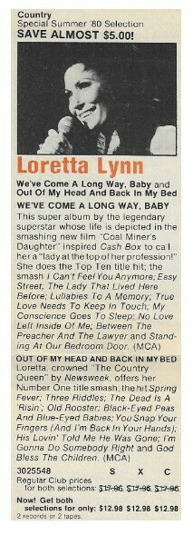 Lynn, Loretta / We&#39;ve Come a Long Way, Baby | Magazine Ad | Summer 1980