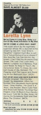 Lynn, Loretta / We&#39;ve Come a Long Way, Baby | Magazine Ad | Summer 1980
