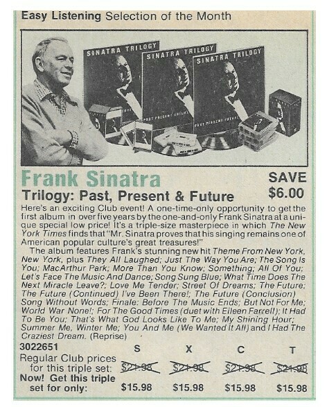 Sinatra, Frank / Trilogy: Past, Present + Future | Magazine Ad | September 1980