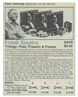Sinatra, Frank / Trilogy: Past, Present + Future | Magazine Ad | September 1980