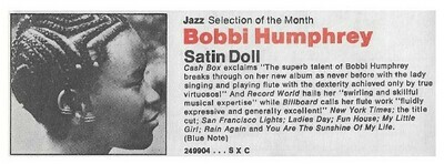 Humphrey, Bobbi / Satin Doll | Columbia Record + Tape Club | Magazine Ad | April 1975