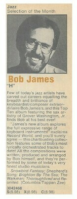 James, Bob / &quot;H&quot; | Columbia Record + Tape Club | Magazine Ad | November 1980