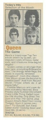 Queen / The Game | Columbia Record + Tape Club | Magazine Ad | November 1980
