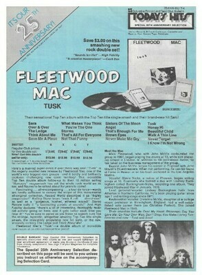 Fleetwood Mac / Tusk | Columbia Record + Tape Club | Magazine Ad | 1980