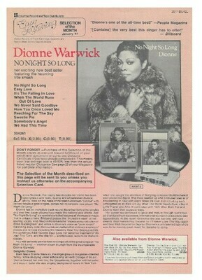 Warwick, Dionne / No Night So Long / 1981