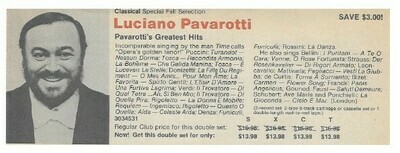 Pavarotti, Luciano / Pavarotti's Greatest Hits / 1980
