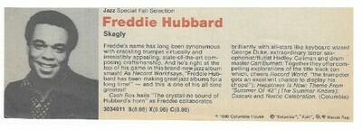 Hubbard, Freddie / Skagly | Columbia Record + Tape Club | Magazine Ad | Fall 1980