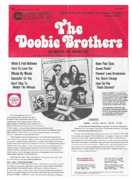 Doobie Brothers, The / Minute By Minute | Columbia Record + Tape Club | Magazine Ad | July 1979