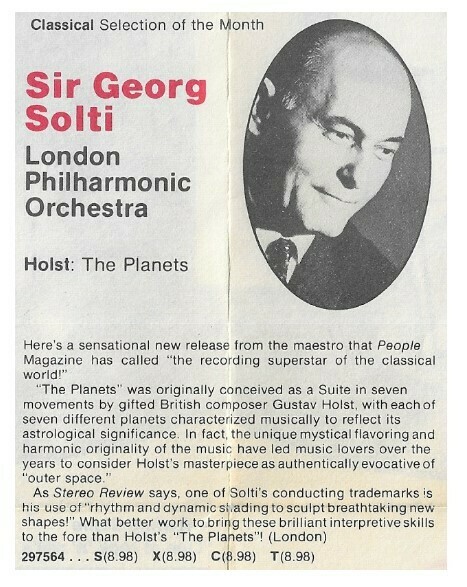 Solti, Georg / Holst: The Planets / 1979