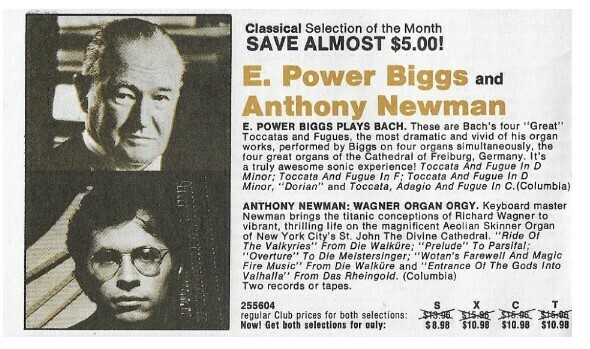 Biggs, E. Power--Anthony Newman/ Plays Bach / 1975
