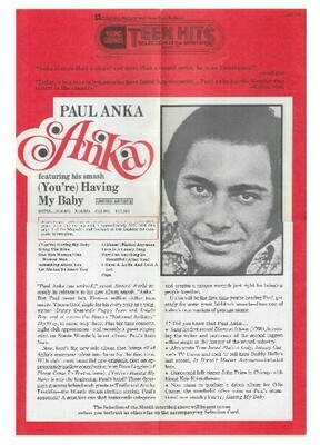 Anka, Paul / Anka | Columbia Record + Tape Club | Magazine Ad | January 1975