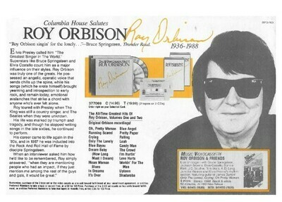 Orbison, Roy / The All-Time Greatest Hits | Columbia House | Magazine Ad | 1988