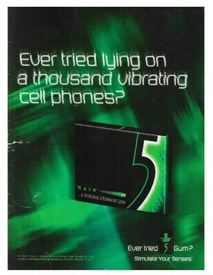 5 (Gum) / Rain - A Tingling Spearmint Gum | Magazine Ad | 2009
