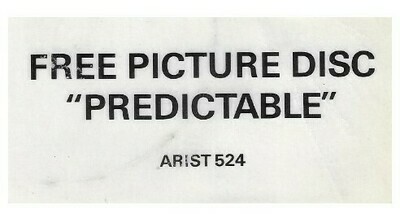 Kinks, The / Predictable | Arista ARIST-524 | Sticker | September 1983 | England